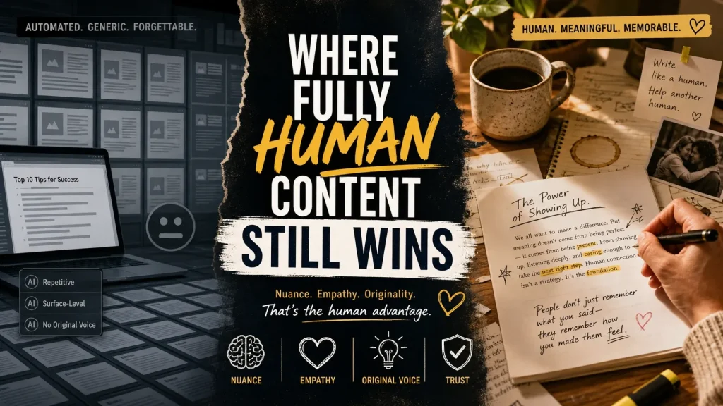 Where Fully Human Content Still Wins